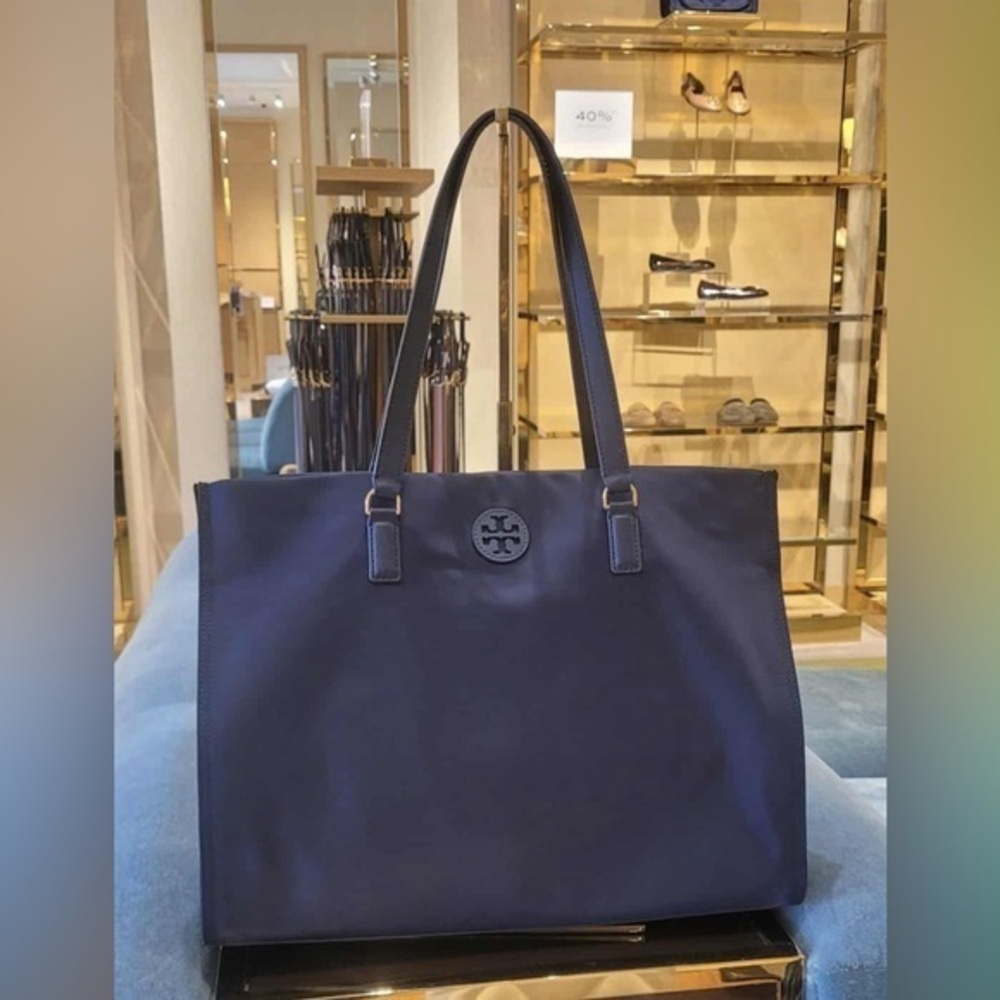 FINAL PRICE -Brand New•TORY BURCH•Blue Ella Nylon Tote Bag